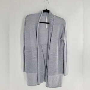 LULULEMON‎ Wool Gray Knit Open Cardigan Sweater Size Small